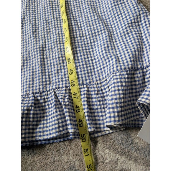Nobody's Child Women's Sz 12 Dress Delilah Gingham Cotton Cottage Homestead Blue - Picture 8 of 14